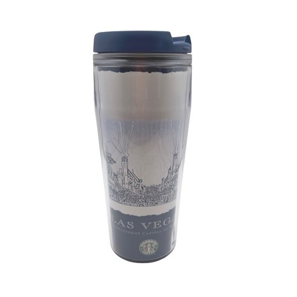 Starbucks Other - Starbucks 2004 Las Vegas Arch Tumbler 16oz Blue White Fremont Travel Mug